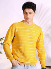 Yellow Stripes pure cotton Knitted T-Shirt for Men